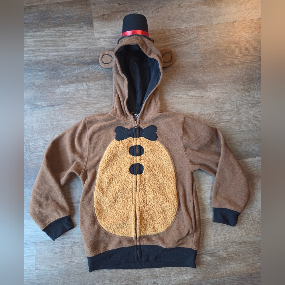 Five Nights At Freddy's FNAF Freddy Fazbear Youth Hoodie Top Hat Jacket Size S